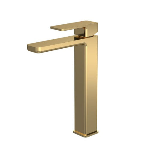 Nuie Tall Basin Mixer Taps,Modern Taps,Deck Mounted Taps Brushed Brass Nuie Windon Tall Mono Basin Mixer Tap