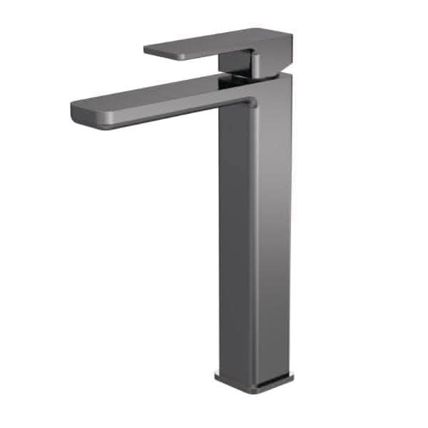 Nuie Tall Basin Mixer Taps,Modern Taps,Deck Mounted Taps Brushed Gun Metal Nuie Windon Tall Mono Basin Mixer Tap