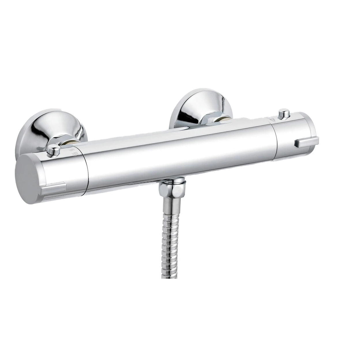 Atlas Thermostatic Shower Bar Valve with Bottom Outlet - Chrome