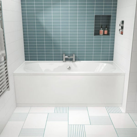 Bathroom4Less Double Ended Baths, Standard Baths Otley Rectangular Double Ended Bath - White