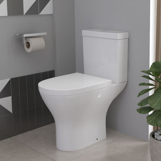 iBathUK Toilets > Close Coupled Toilets Palma Ceramic Close Coupled Toilet - White