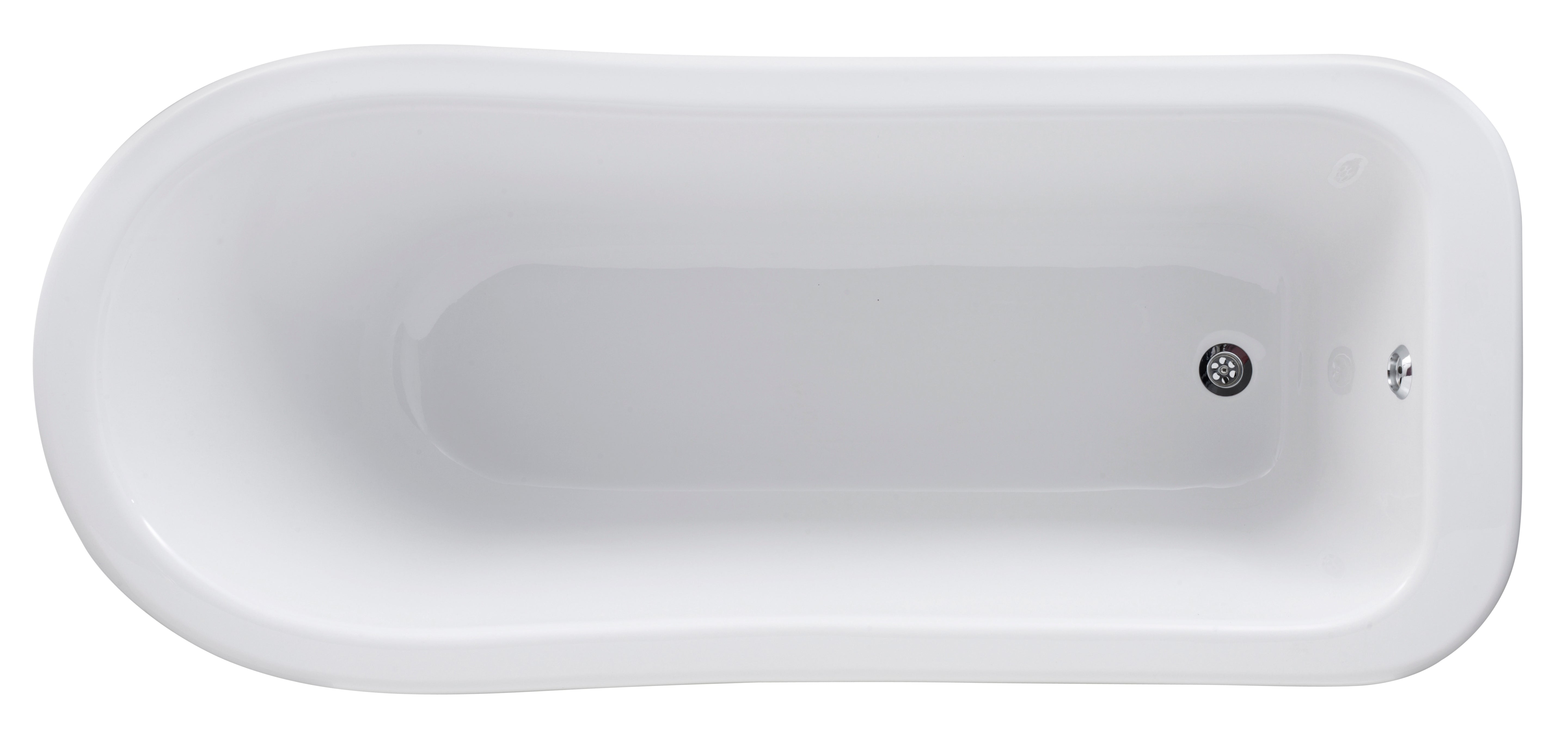 Horizon Freestanding Slipper Bath With Legs - White
