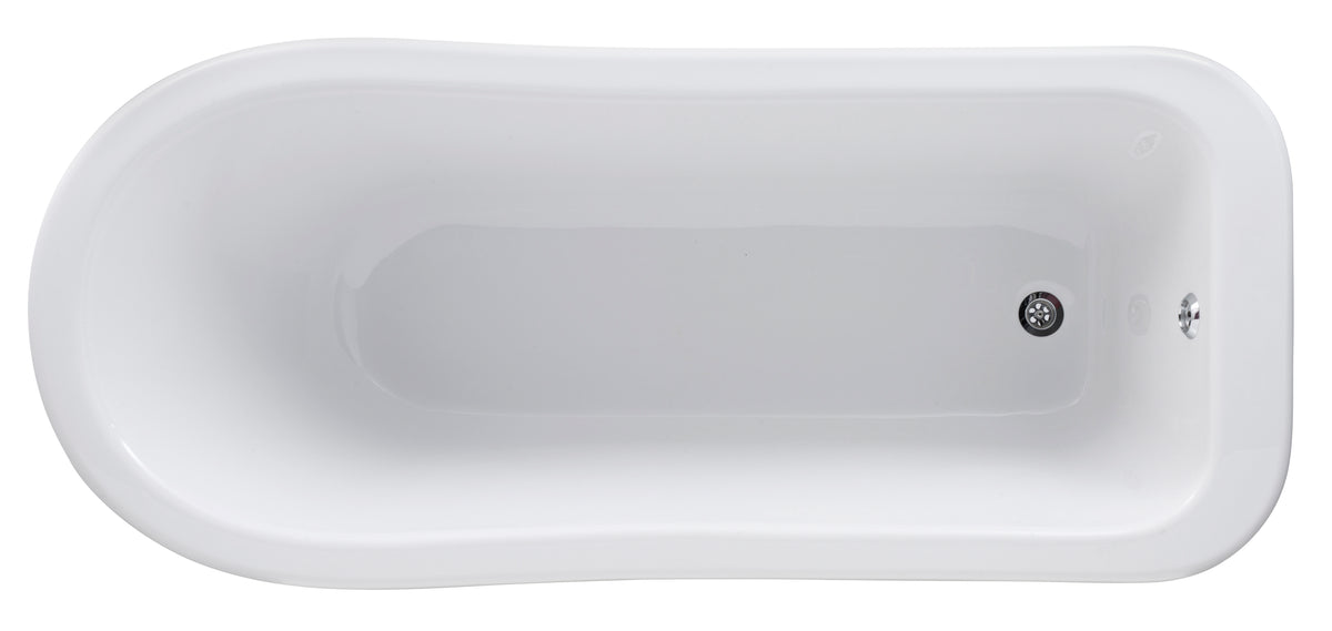 Horizon Freestanding Slipper Bath With Legs - White