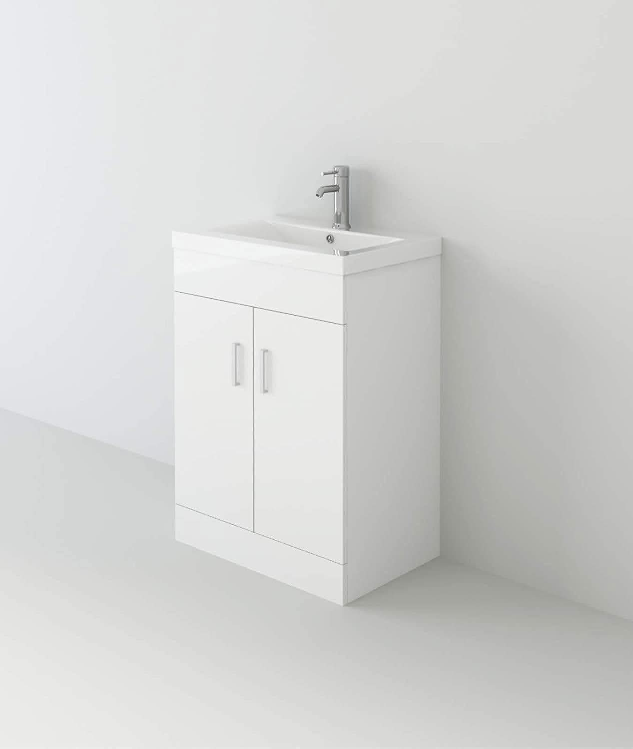 VeeBath Furniture > Vanity Units 600mm Vanity & Tap Sobek Basin Vanity Unit and Waterfall Mixer Tap