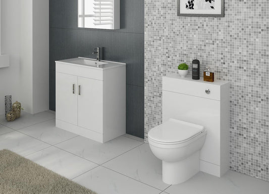 VeeBath Furniture > Combination Vanity Units Sphinx Bathroom Furniture Set with Vanity Basin Cabinet, WC Unit, Toilet Pan & Cistern