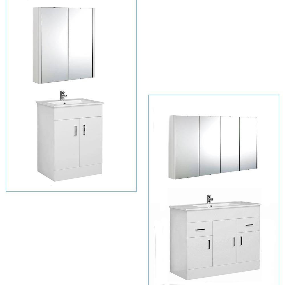 VeeBath Furniture > Vanity Units Sphinx Bathroom Vanity Basin Unit and Wall Mirror Set