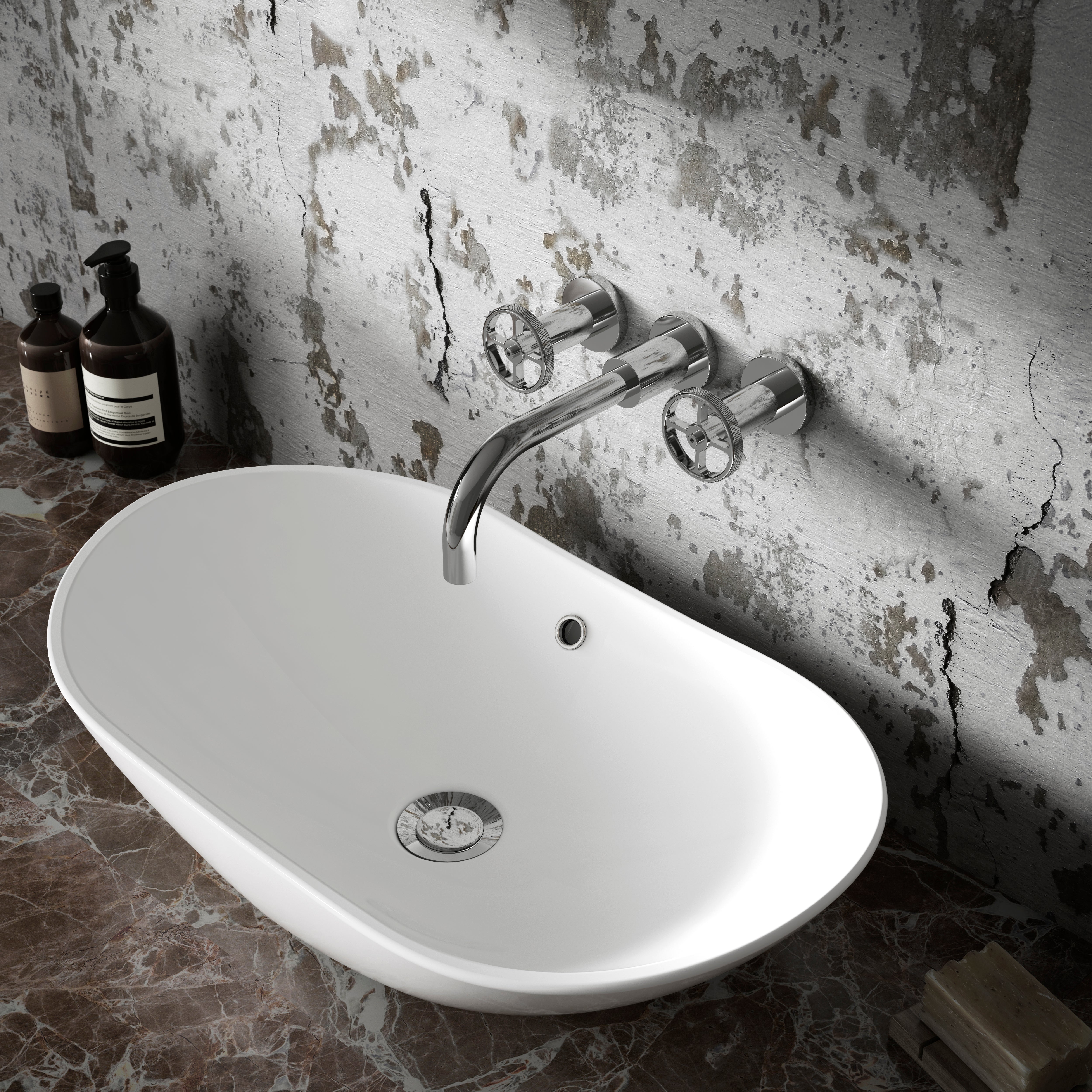 Revolve Wall Mounted Basin Mixer Tap