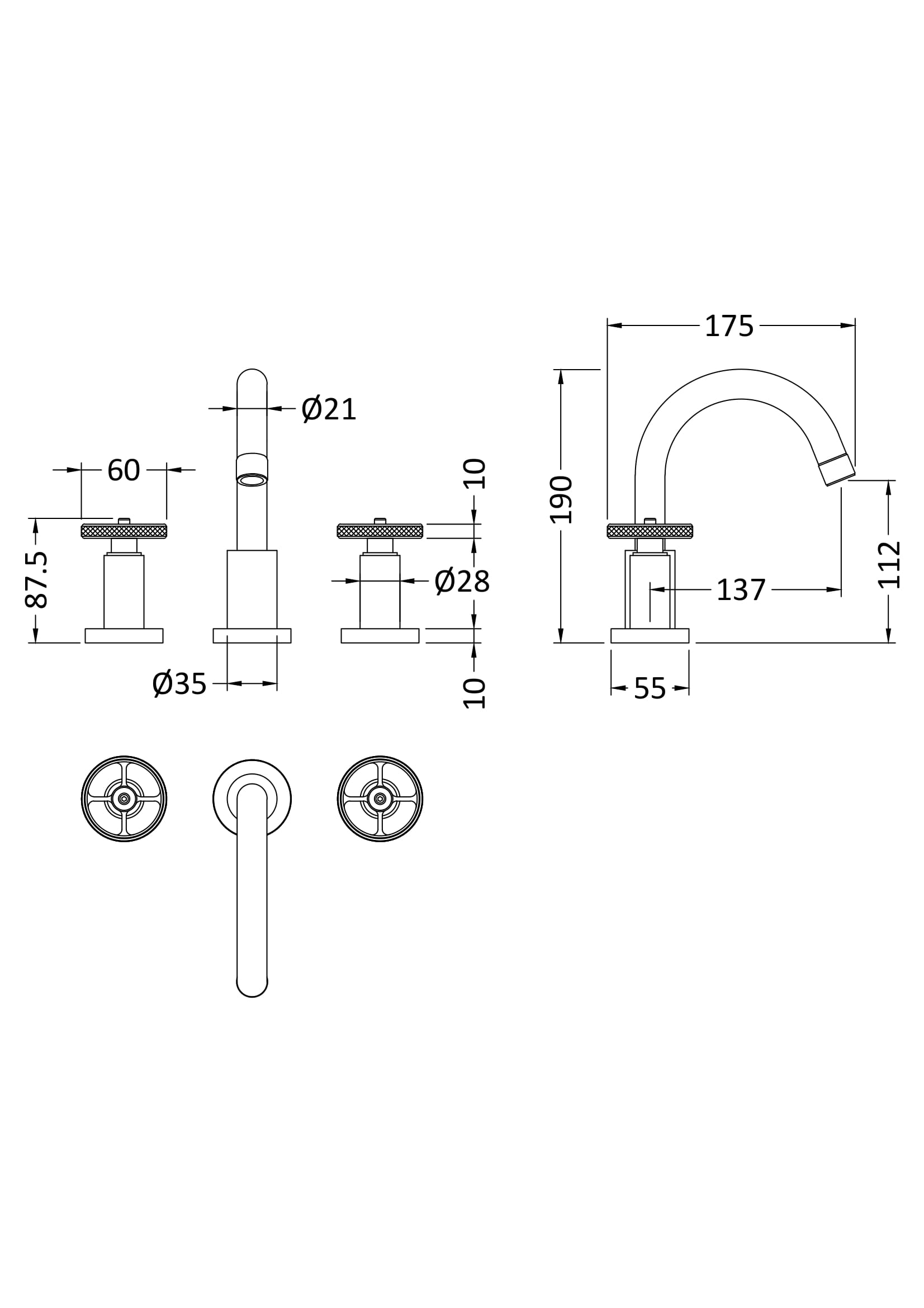 Revolve 3-Hole Basin Mixer Tap with Waste - Chrome
