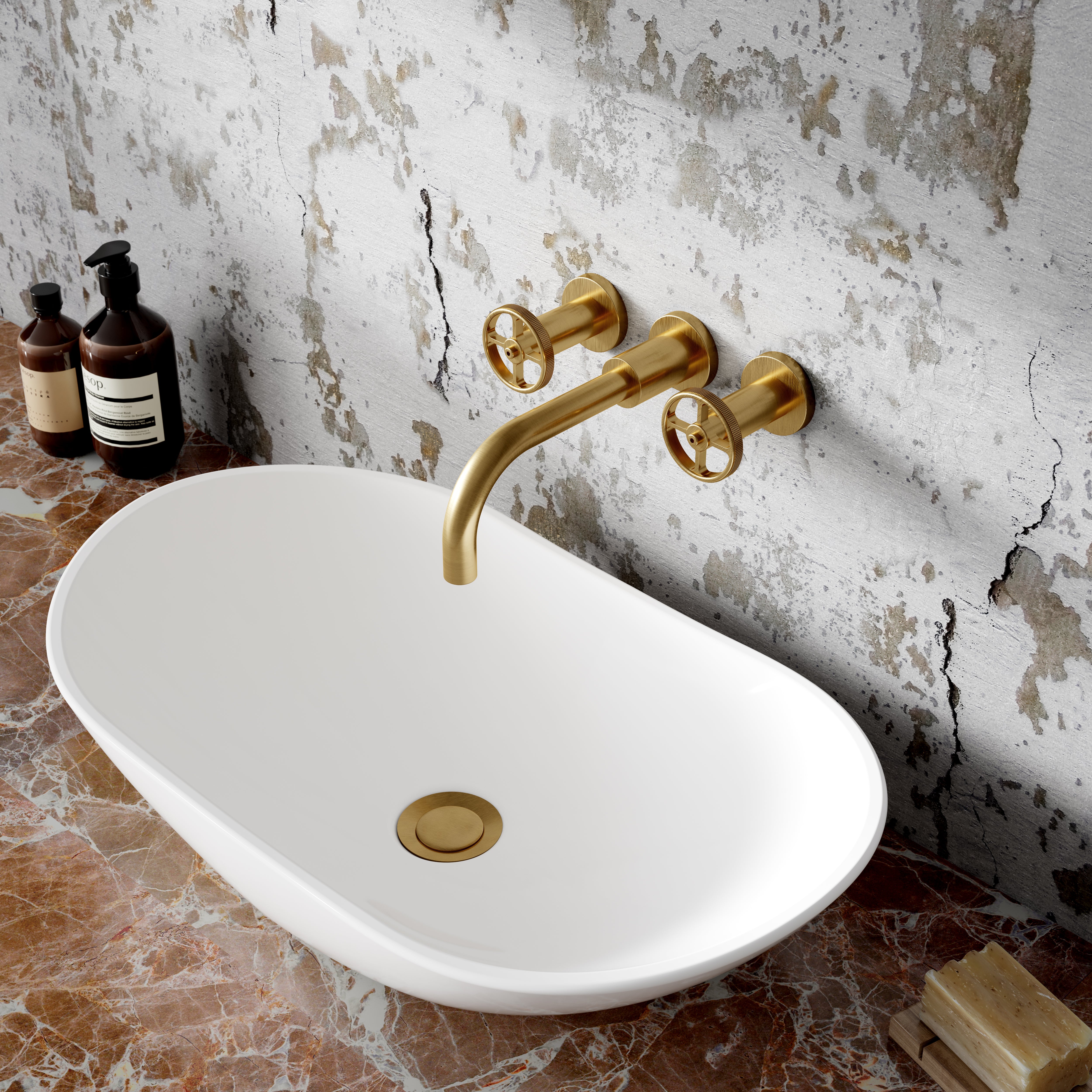 Revolve Wall Mounted Basin Mixer Tap