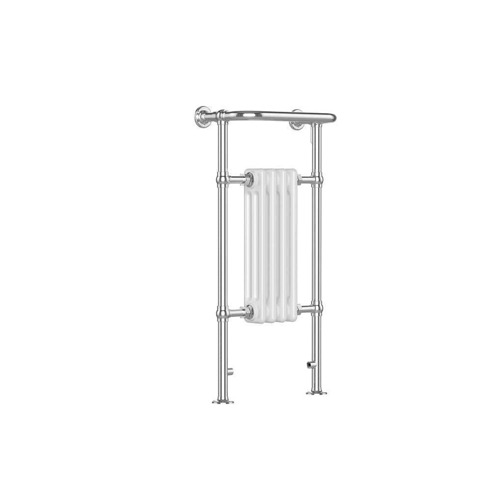 Bathroom4less Heating,Heated Towel Rails,Column Radiators Traditional Vertical Heated Towel Radiator - 4 Column - Chrome&White