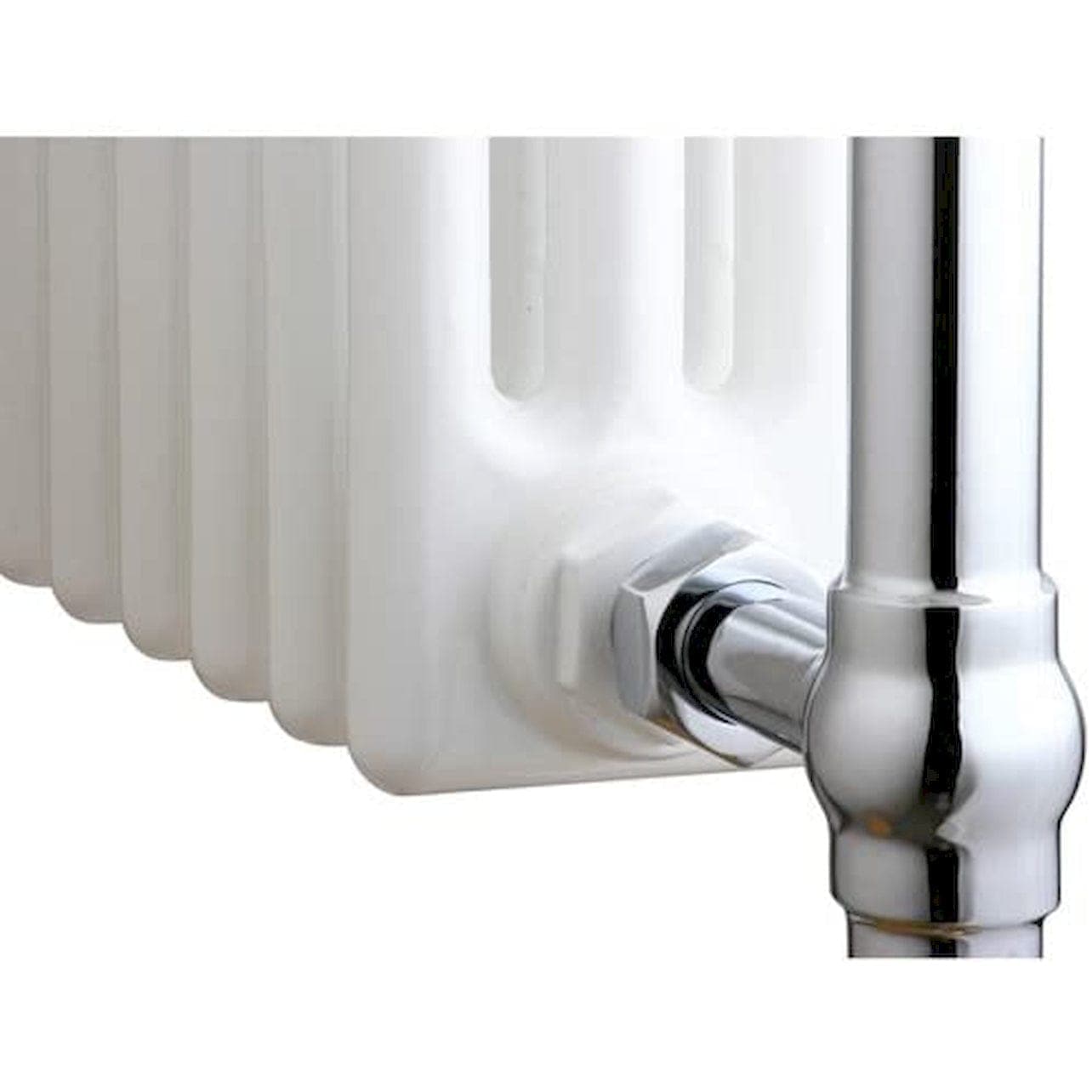 Bathroom4less Heating,Heated Towel Rails,Column Radiators Traditional Vertical Heated Towel Radiator - 4 Column - Chrome&White