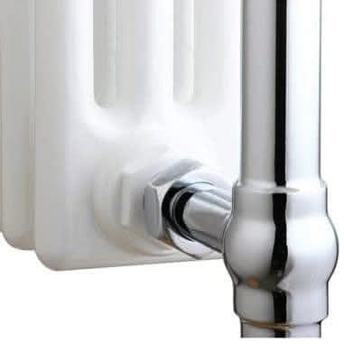 Bathroom4less Heating,Heated Towel Rails,Column Radiators Traditional Vertical Heated Towel Radiator - 4 Column - Chrome&White