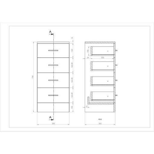 VeeBath Vanity Basin Unit Storage Drawer Unit Cabinet WC Toilet Furniture Set - 1450mm