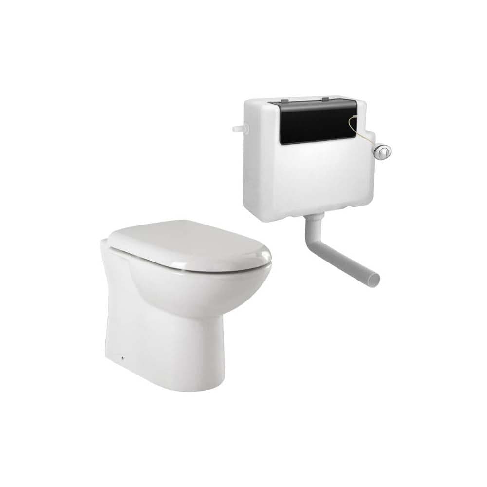 VeeBath Furniture > Combination Vanity Units Vanity Bathroom Furniture Set WC Toilet Unit Pan Cistern Sink Link Bundle 1050mm