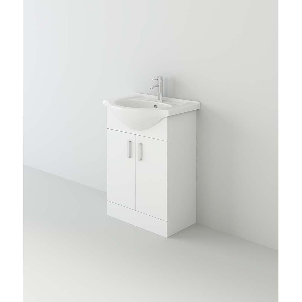 VeeBath Vanity Bathroom Furniture Set WC Toilet Unit Round Pan Cistern - 1350mm