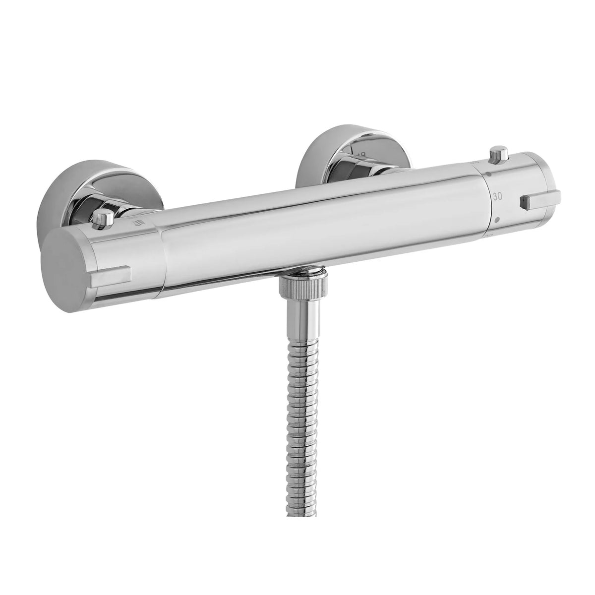 Atlas Minimalist Thermostatic Bar Shower Valve - Chrome