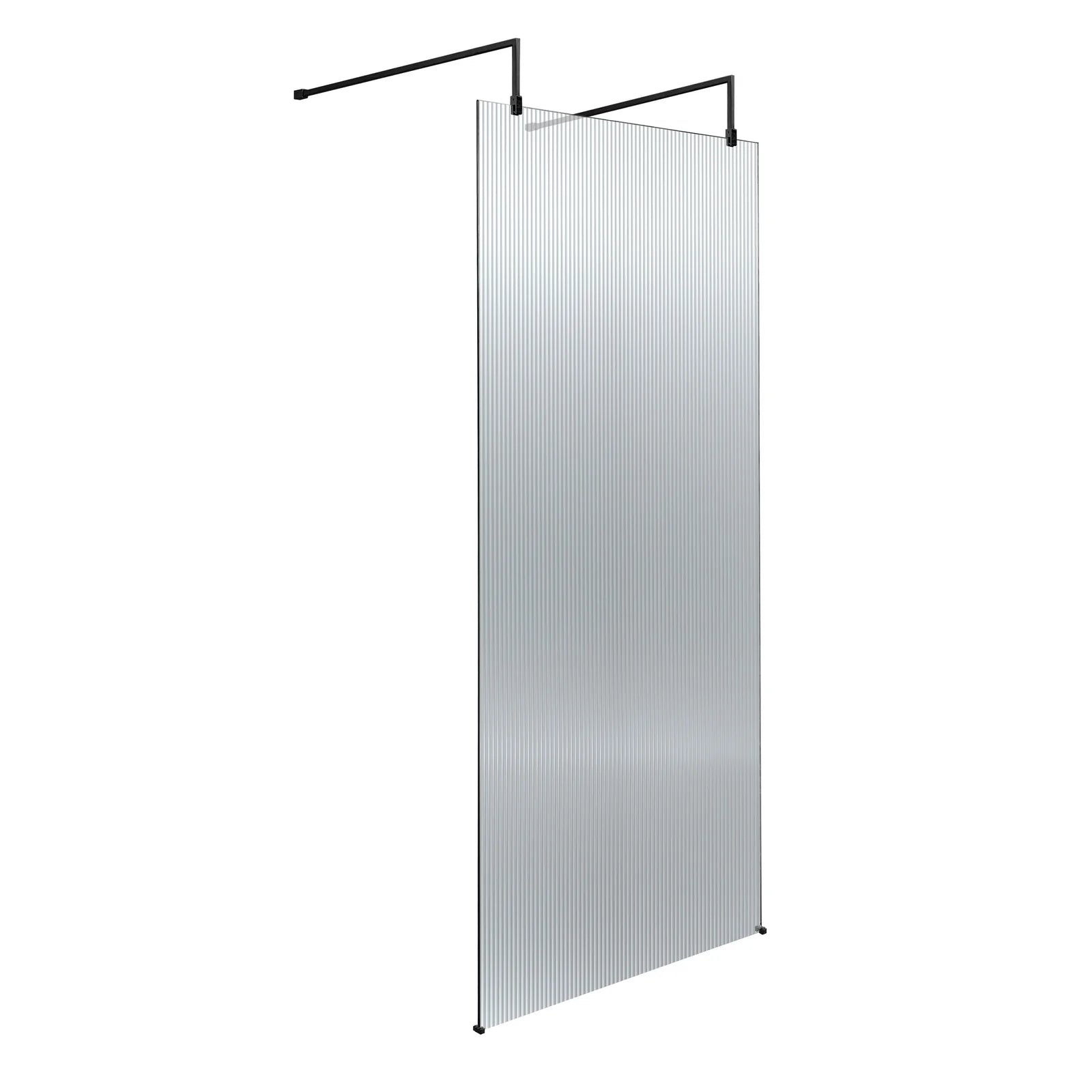 Haven 8mm Fluted Glass Wetroom Panel With Arms And Feet